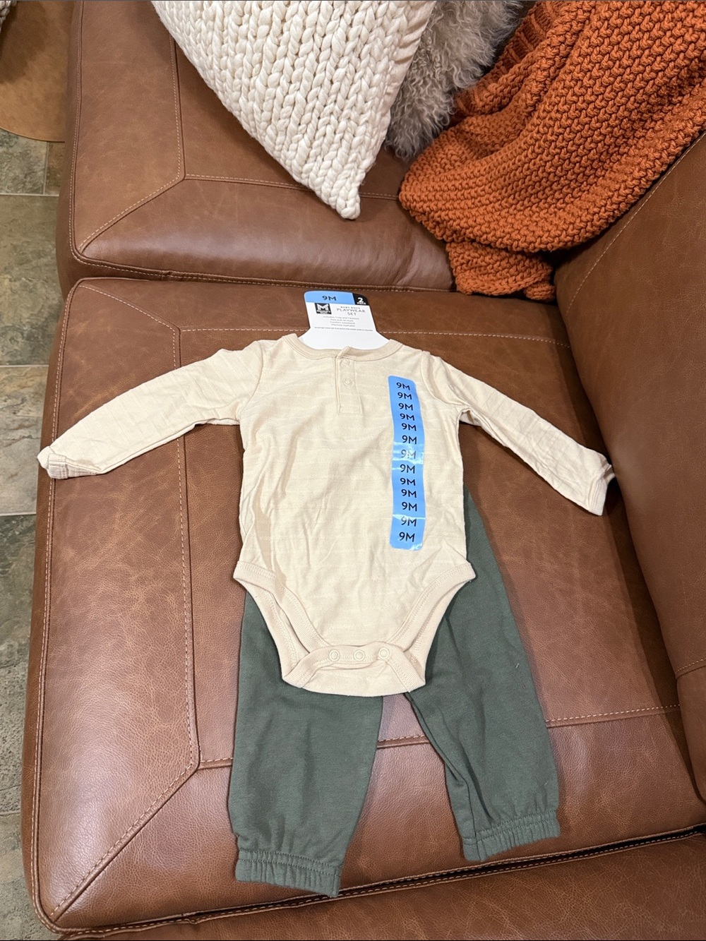 Baby Boys' 2-Piece Playwear Set - Green and Cream